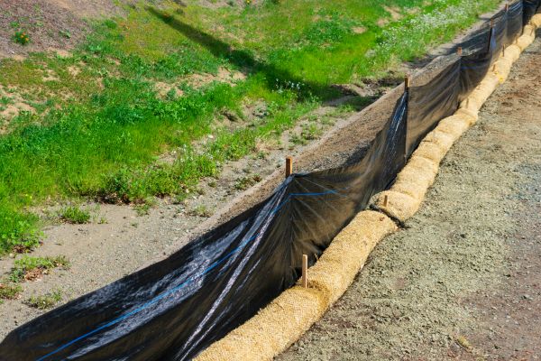 Straw Wattle Installation in Prior Lake