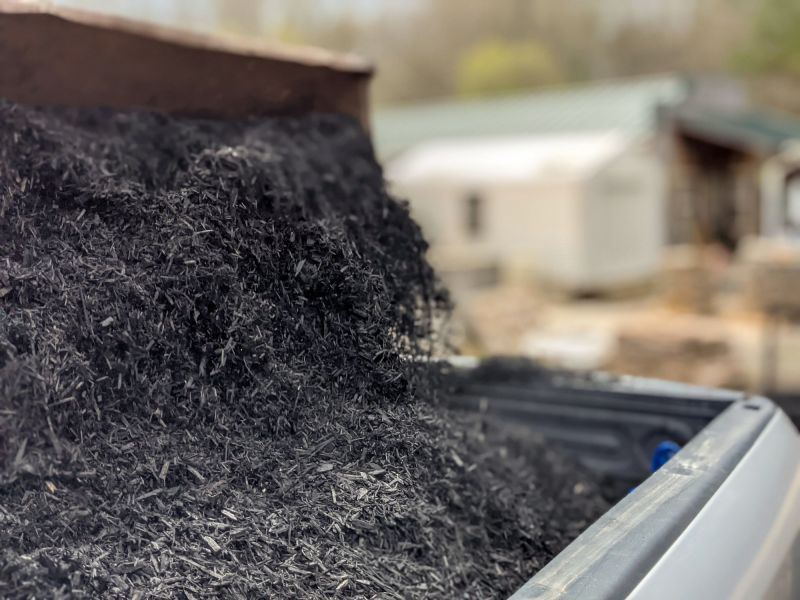 Black Mulch Installation